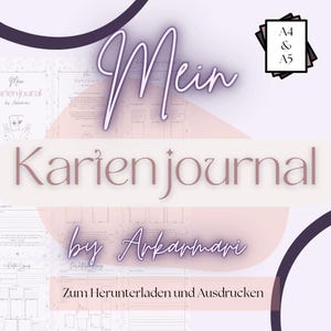 Mein Kartenjournal by Arkarmari, digitaler Download (PDF), Kartenlegen, Tarot- und Orakelkarten, Tagebuch, Journal, A4 / A5