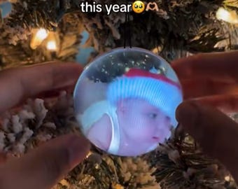 Crystal Ball Video Player – Sfera Luminosa Con Display 2.7” Per Video E Foto, Regalo Personalizzato (rosa)