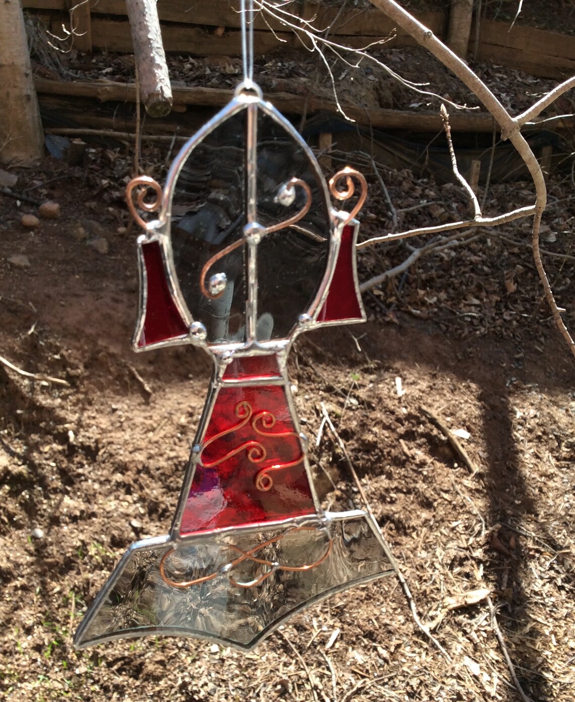 Thors Hammer Stained Glass Hammer Norse God Glass Thor Etsy