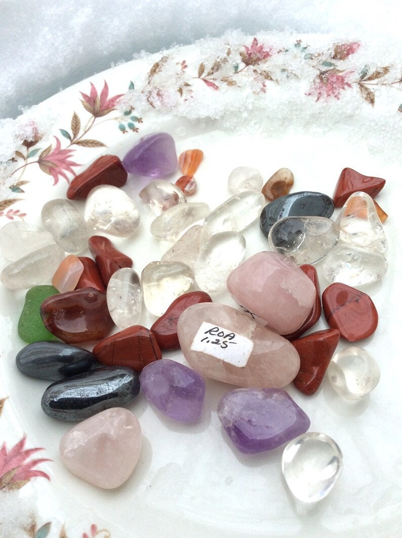 Vintage gothic rock stones DIY art project jewelry making, healing altar meditation Wiccan spell stones gems, art craft supplies, Amethyst image 5