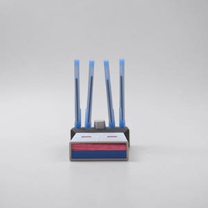 3D Printed USB Sticky Note Holder with Stencils – Desk Organizer Pen Holder Gift