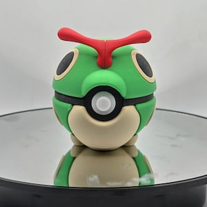 Caterpie-Inspired Green Collector Display Bug Buddy Ball