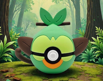 3D Printed Forest Primate Creature Ball Display – Playful Rhythm-Inspired Collector Sphere