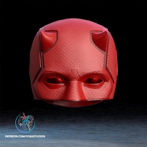 Daredevil Sculpted Horn Detail Red Vigilante Mask