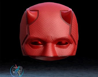 Daredevil Sculpted Horn Detail Red Vigilante Mask