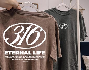 John 3:16 Unisex T-shirt, Eternal Life Tee, Christian Faith Shirt, Religious Gift, Bible Verse Clothing, Inspirational Apparel