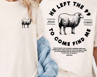 Lost Sheep Scripture Tee, John 15:4, Christian Faith Tshirt, Unisex Shirt, Inspirational Bible Verse Top, Gift Shirt