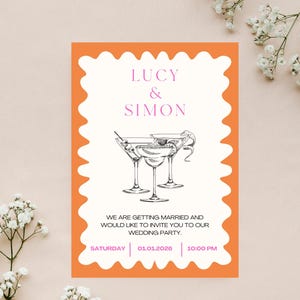 Editable Wedding Invitation Template | Modern Canva Invitation | Digital Download | Printable Wedding Invite