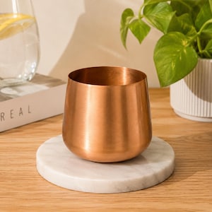 Tazas de cobre, vaso de cobre vintage, taza de cobre, vidrio de cobre 100% puro Ayurveda, vasos de cocina ecológicos, regalo para él y para ella.