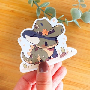 Sticker Dinosaure cowboy | Sticker gourde, sticker kindle, sticker smartphone, sticker journal, autocollant dinosaure