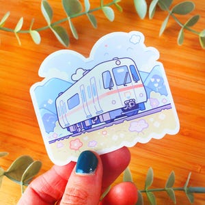 Adesivo kawaii del treno giapponese | Adesivo da offrire, adesivo per bottiglia d'acqua, adesivo per smartphone, adesivo per diario, adesivo per Kindle