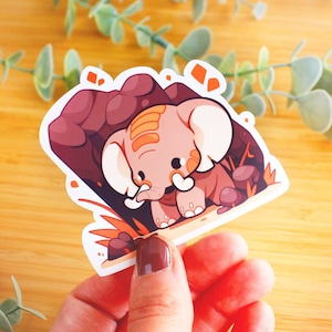 Sticker Mammouth kawaii | Sticker à offrir, sticker gourde, sticker kawaii, sticker kindle, autocollant animaux