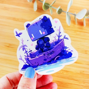 Adesivo in vinile robot alla deriva | Adesivo da offrire, adesivo per bottiglia d'acqua, adesivo kawaii, adesivo per diario, adesivo kindle