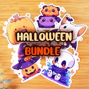 Lot stickers Halloween | 6 stickers à offrir, stickers kindle, stickers smartphone, stickers journal, sticker effrayants