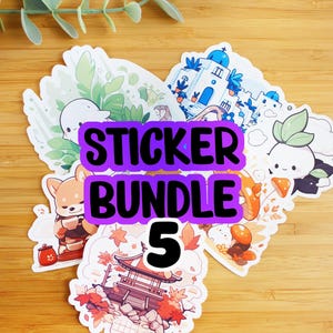 Lot de 5 stickers | Sticker à offrir, sticker bouteille d’eau, sticker smartphone, sticker journal, sticker waterproof