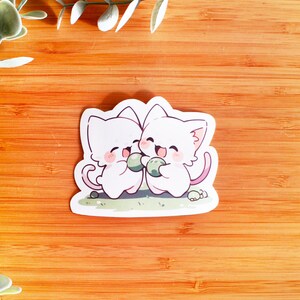 Sticker kawaii Chats joueurs | Sticker animal, autocollant Kindle, sticker chats, sticker journal, sticker vinyle chats