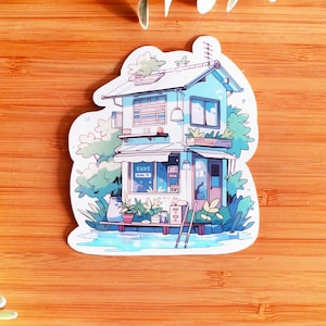 Sticker kawaii Maison japonaise du Canal | Sticker à offrir, sticker bouteille d’eau, sticker smartphone, sticker journal, sticker kindle