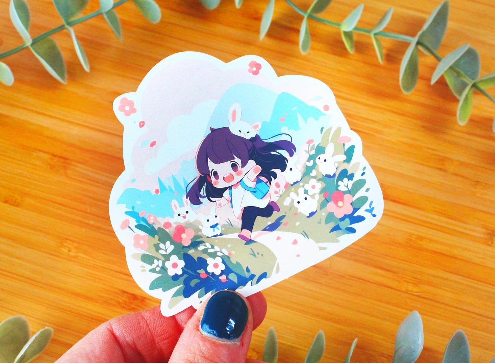 Kawaii Sticker Long Live Spring | Sticker to Give as a Gift, Water Bottle  Sticker, Smartphone Sticker, Journal Sticker, Kindle Sticker - Etsy, image size:1660x1218