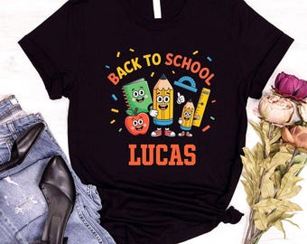 Schoolchild 2026 Kids T-Shirt • Personalized Schoolchild 2026 T-Shirt • Wavy lettering • First day of school gift • Back to school shirt