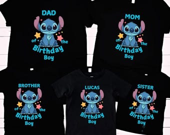 Stitch Birthday Boy T-Shirt, Disney Birthday Boy Shirt, Lilo and Stitch Party Shirt, Kids Custom Stitch Shirt,Stitch Personalized Shirt