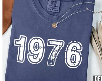 Comfort Colors 1976 Shirt, Vintage 1976 Shirt, Born in 1976 Shirt, 50th Birthday Shirt, 50th Anniversary Shirt, Distressed 1976 T-Shirt