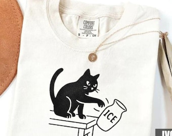 Abolish ICE T-Shirt, Funny Cat Political Tee, Human Rights