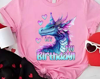 Colorful Dragon Birthday T-Shirt – Fantasy Party Outfit