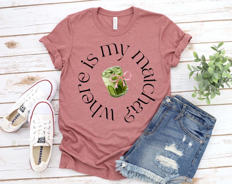 Where Is My Matcha Shirt, Clean Girl Aesthetic Tee, Coquette Matcha Latte Sweatshirt, Trendy Matcha Lover Hoodie image 6