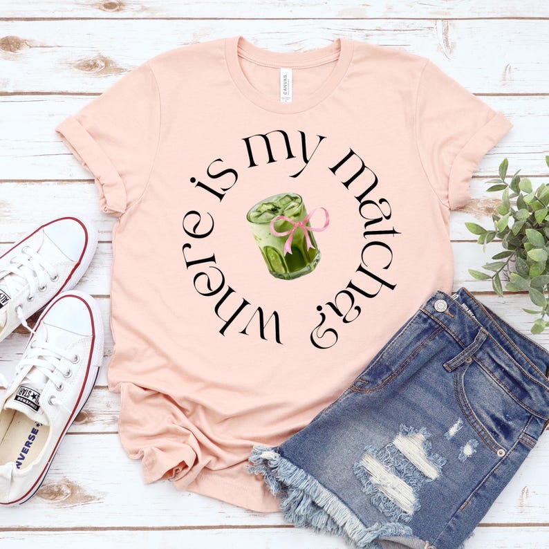 Where Is My Matcha Shirt, Clean Girl Aesthetic Tee, Coquette Matcha Latte Sweatshirt, Trendy Matcha Lover Hoodie image 3