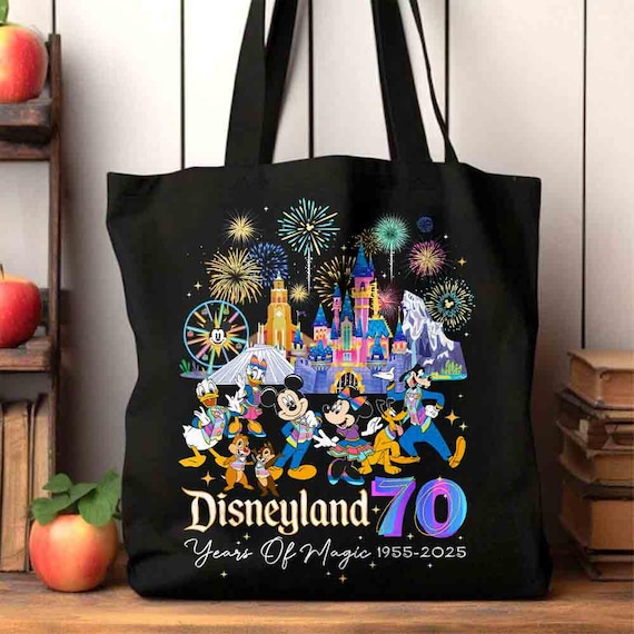 Disneyland 70th Anniversary Tote Bag, 70 Years of Magic 1955-2025