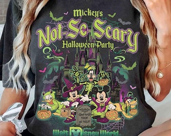 Retro Mickey&#39;s Not So Scary Halloween Party 2025 Comfort Colors Shirt, Mickey & Friends 2025 Halloween Shirt, Disney Halloween Party Shirt