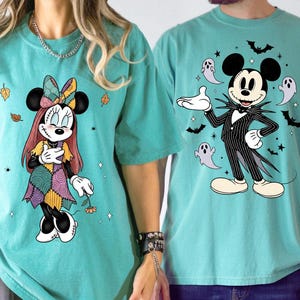 Comfort Colors Disney Halloween Shirt, Mickey and Minnie Shirt, Jack and Sally Shirt, Spooky Season Shirt, Pumpkin T-Shirt bild 3