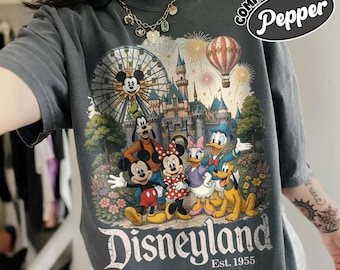 Comfort Color Vintage Disneyland California Shirt, Mickey and Friends Tee, Disney Trip Family Shirt, Disneyland Family Vacation Shirt