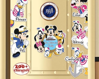 Personalized Disney Cruise Line 2026 Magnet, Mickey and friends Family Cruise Magnet, Family sign Disney Wish Dream Treasure Fantasy Destiny
