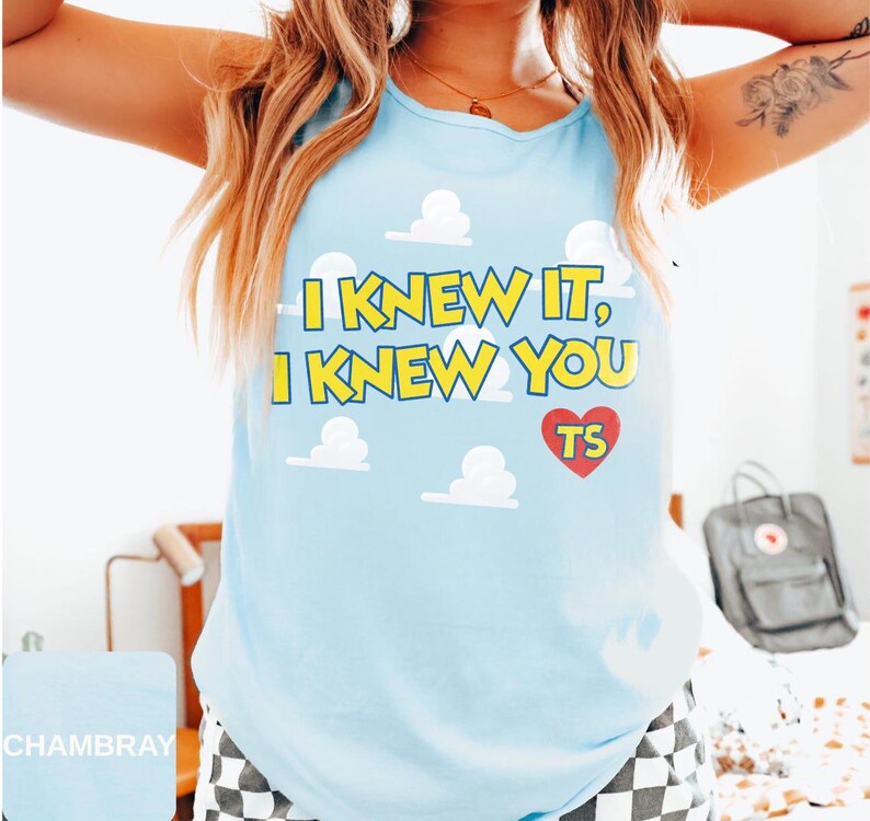 Vintage I Knew It I Knew You Comfort Colors Tank Top, TS and Toy Story 5 Friendship Tank Top, Disneyland Toy Story Tank Top, Summer Tank Top image 7