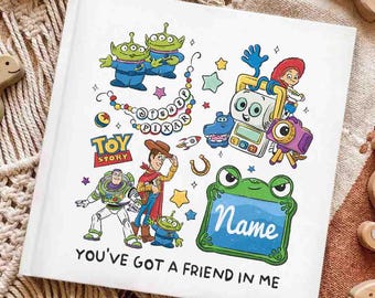 Personalized Toy Story 5 Movie Autograph Book, Lilypad Buzz Lightyear Woody Jessie Toy Story Land You've Got a Friend In Me Hardcover Book