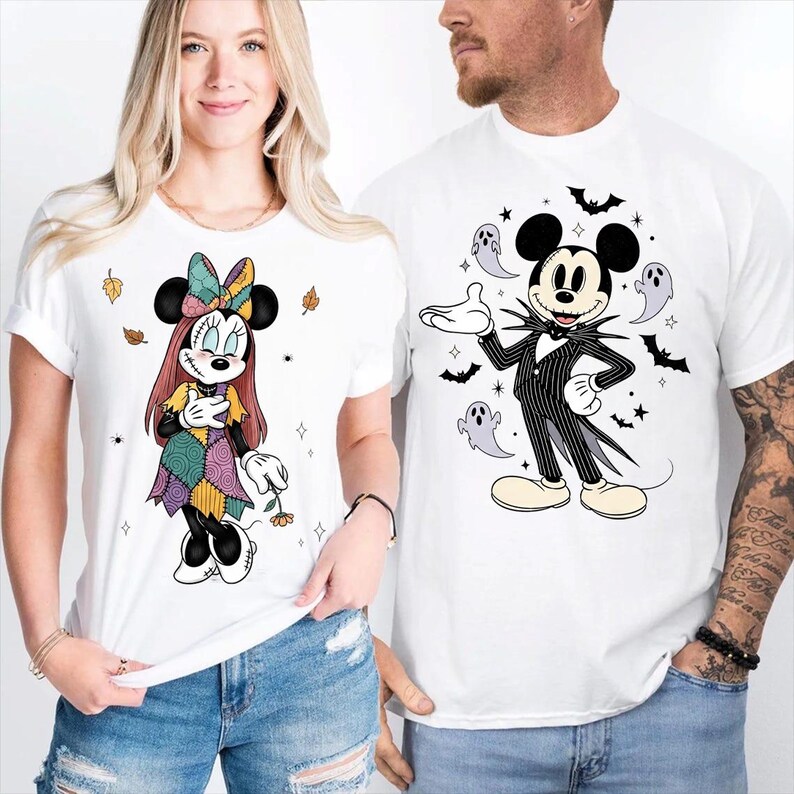Comfort Colors Disney Halloween Shirt, Mickey and Minnie Shirt, Jack and Sally Shirt, Spooky Season Shirt, Pumpkin T-Shirt bild 4