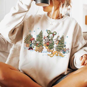 Comfort Colors Mickey&#39;s Very Merry Christmas Party 2025 Shirt, Disney Santa Mickey And Friends Group Christmas Lights Shirt,Disneyland 2025