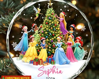 Holiday Sale! Disney Princess Christmas Ornament Set of 6 - Etsy