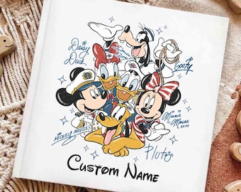 Personalized Hardcover Photo Book Our First Disney Cruise, Mickey and Friends Family Cruise Trip Memory Book, Disney Wish Dream Magic Wonder