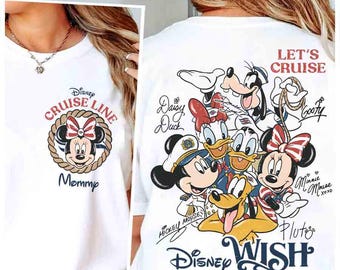 Personalized Disney Cruise Line Shirt, Mickey Minnie Cruise Line Shirt,  Magical Cruise Shirt, Disney Wish Shirt, Disney Vacation Tee
