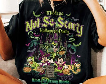 Retro Mickey's Not So Scary Shirt, Disney Halloween Tshirt, Halloween Party 2026 Shirt,  Mickey & Friends 2025 Shirt, Disney Party Shirt