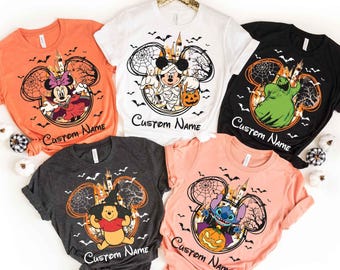 All Disney Characters Skeleton Halloween Shirt, Disneyland Family Halloween Shirts, Mickey's Not So Scary Halloween Party Tee