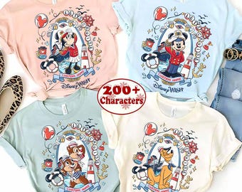 Personalized Disney Cruise Line 2026 Shirt, Mickey & Friends Family Cruise Trip Tee, Let's Cruise, Disney Wish Dream Magic Wonder Fantasy