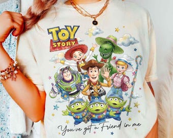 Retro Toy Story Land Shirt, Disney Pixar Toy Story Shirt, Disney Woody Jessie Buzz Lightyear Shirt, Family You've Got A Friend In Me Shirt
