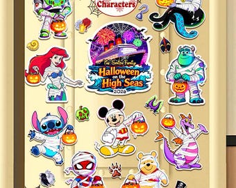Disney Cruise Door Magnet 2026 Halloween on the High Seas Mummy Mickey Minnie Stateroom Decor Wish Dream Fantasy Magic Wonder Magnet