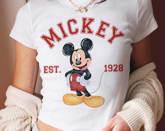 Disney All Characters Baby Tee Crop Top Shirt, Vintage Mickey and Friends Baby Tee, Disney Family Trip Shirt, Walt Disney World Shirt