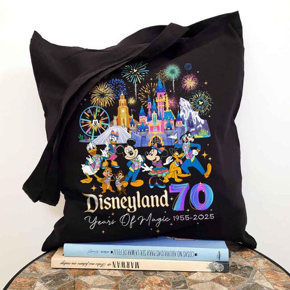 Disneyland 70th Anniversary Tote Bag, 70 Years of Magic 1955-2025