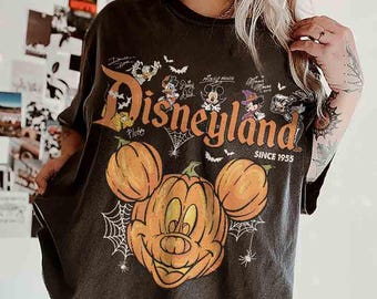 Retro Mickey And Friends Disneyland Halloween Shirts, Mickey Skeleton Shirt, Minnie Skeleton Shirt, Spooky Season Shirt, Disney Halloween