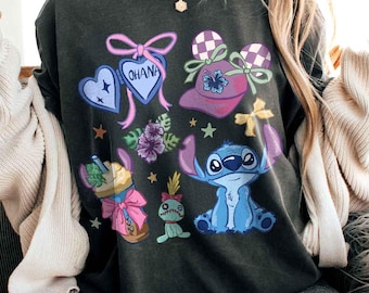 Comfort Color Disney Stitch Unisex Tee, Stitch Snacks And Drinks Shirts, Disney Trip Shirt, Disneyland Stitch Shirt, Disneyworld Shirts